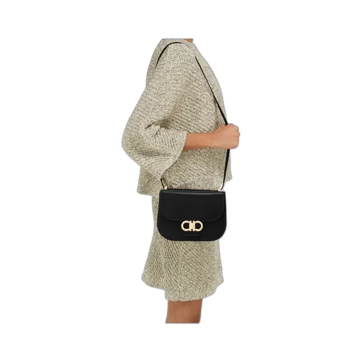 Double Gancini North-South Crossbody Bag