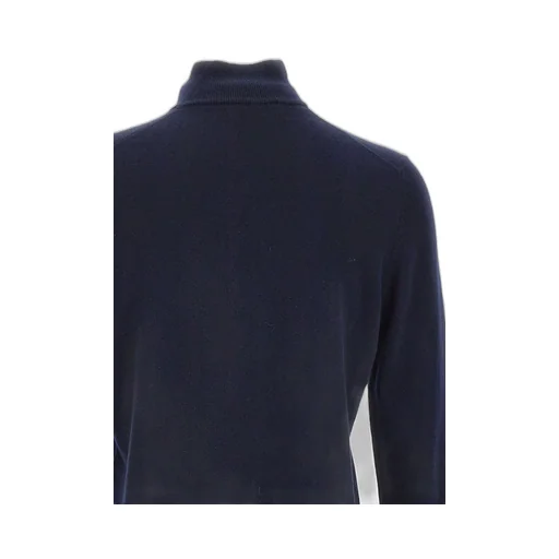 Long-Sleeved, Zippered, Stand-Collar Sweater