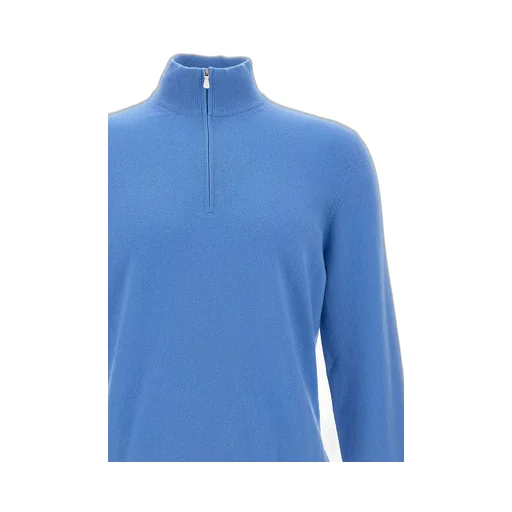 Long-Sleeved Stand-Collar Zippered Sweater