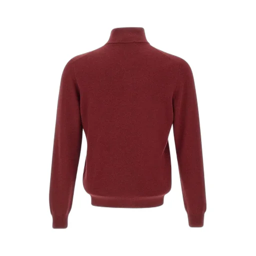 Long-Sleeved, Zippered, Stand-Collar Sweater
