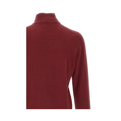 Long-Sleeved, Zippered, Stand-Collar Sweater