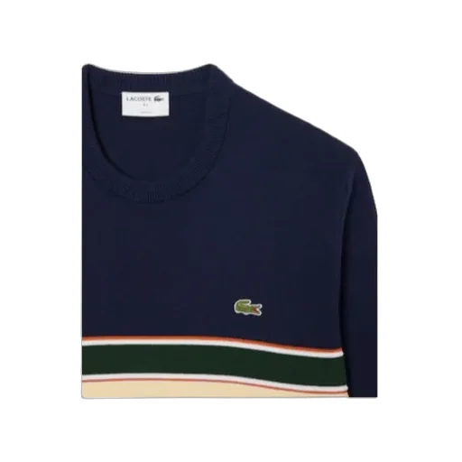 Textured-Stripes Logo-Embroidered Sweater
