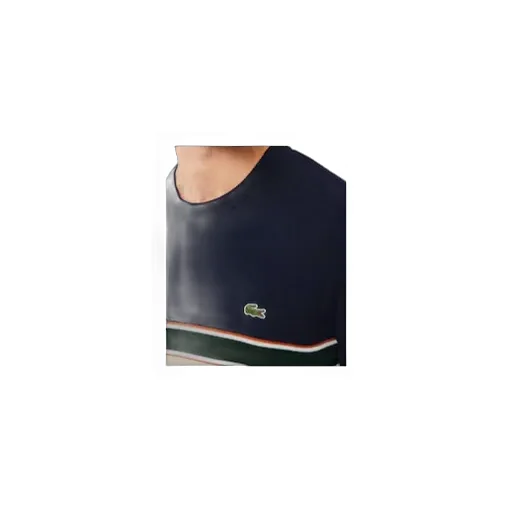 Textured-Stripes Logo-Embroidered Sweater