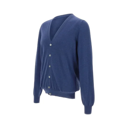 Long-Sleeved V-Neck Button-Up Cardigan