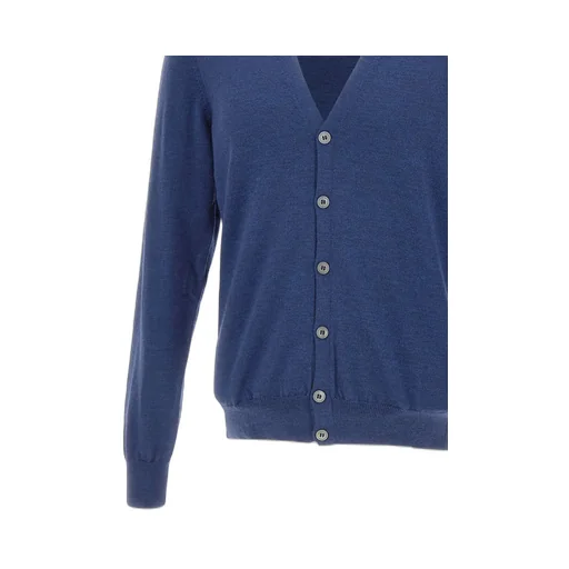 Long-Sleeved V-Neck Button-Up Cardigan
