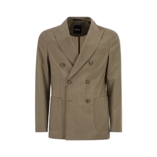 Boss Hugo Boss Double-Breasted Long-Sleeved Jacket
