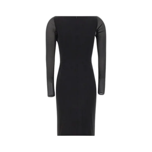 Butterfly-Clasp Ruched Midi Dress