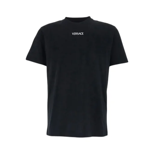 Versace Logo-Embroidered Crewneck T-Shirt