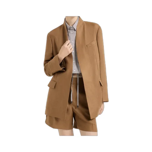 Monili-Detail Linen Jacket