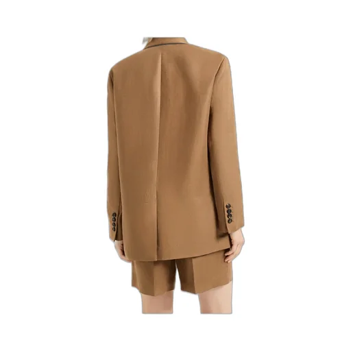Monili-Detail Linen Jacket