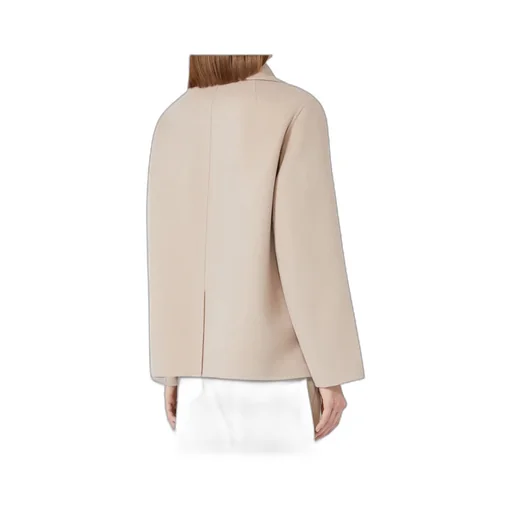 Giacca In Drap Di Lana - Beige Rosa