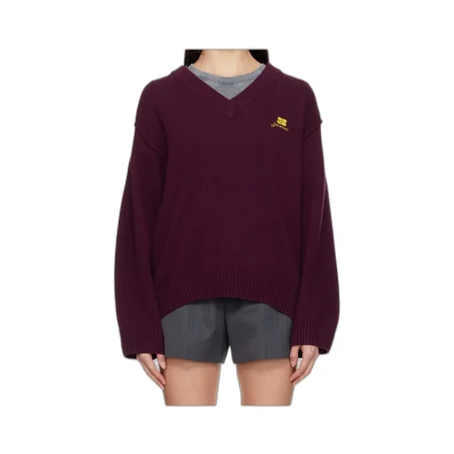 Wool Blend V-Neck Pullover Sweater
