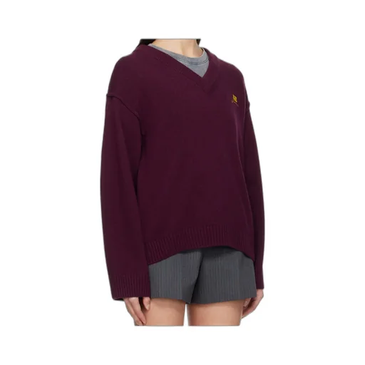 Wool Blend V-Neck Pullover Sweater