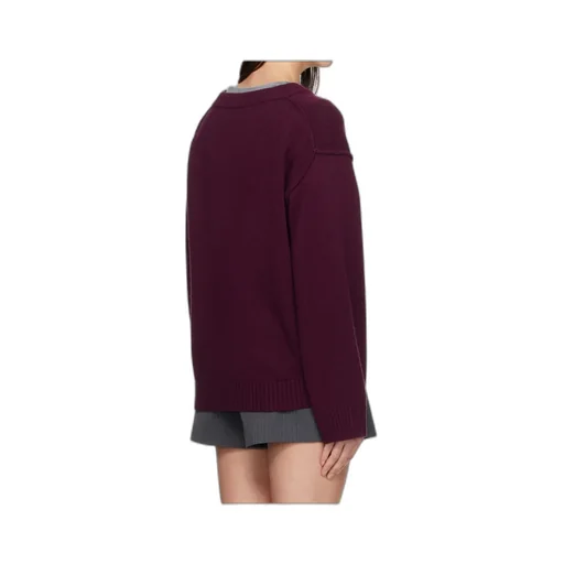 Wool Blend V-Neck Pullover Sweater