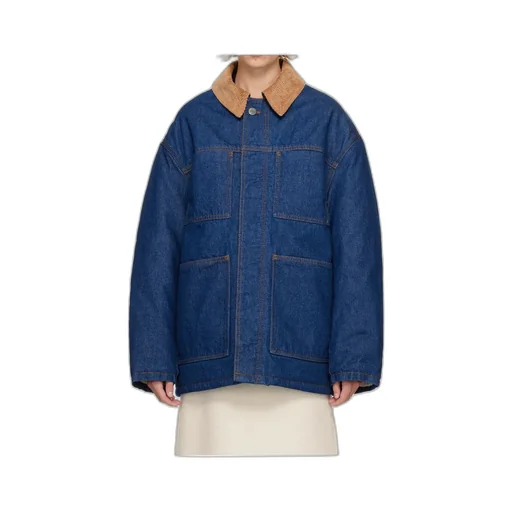Thickened Non-Elastic Collar Denim Jacket