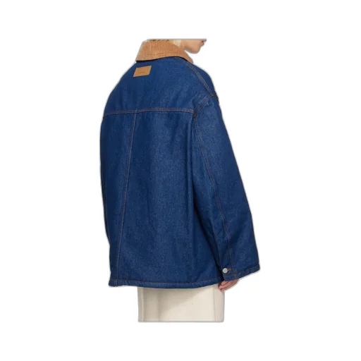 Thickened Non-Elastic Collar Denim Jacket