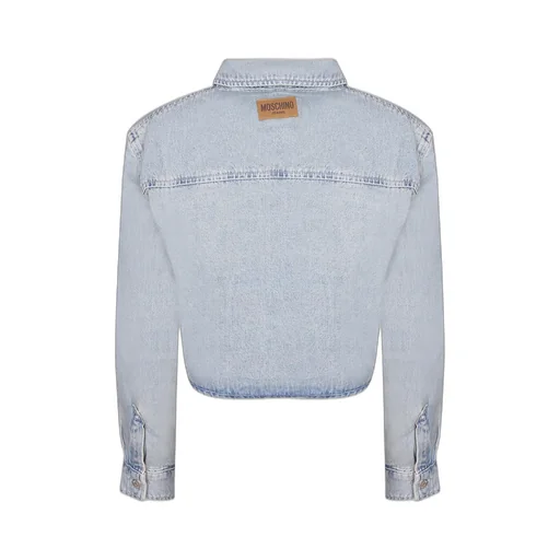 Moschino Jeans Cropped Curved Hem Denim Shirt