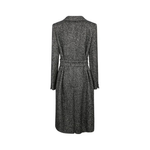 Tagliatore Herringbone Belted Coat