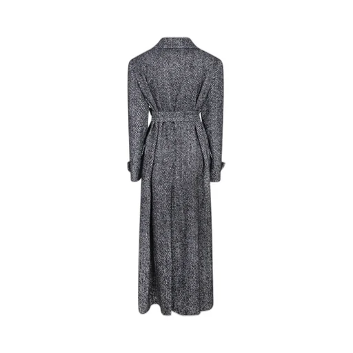 Tagliatore Julia Herringbone Belted Coat