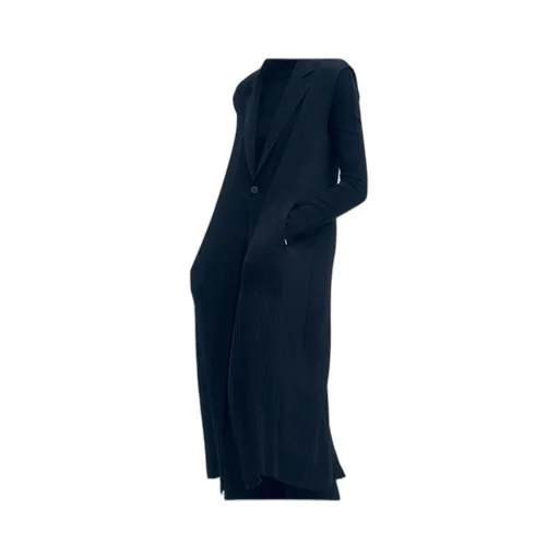 Hatching Sleeveless Coat