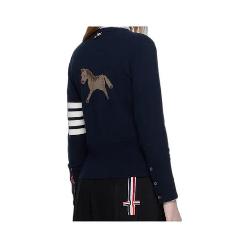 Thom Browne 4-Bar Knitted Cardigan