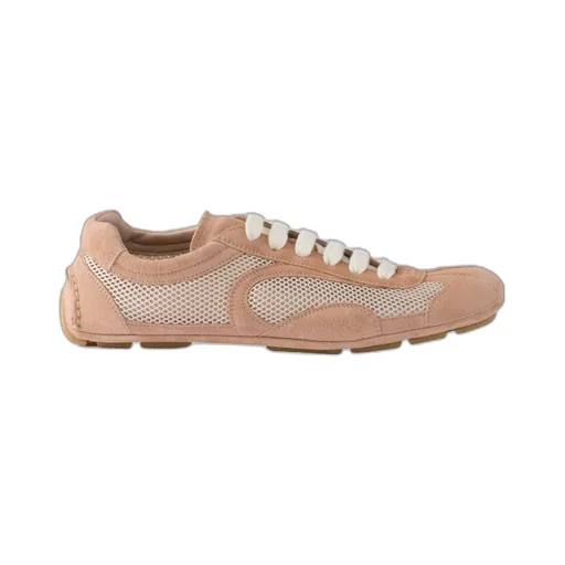 Prada Mesh-Panelled Lace-Up Sneakers