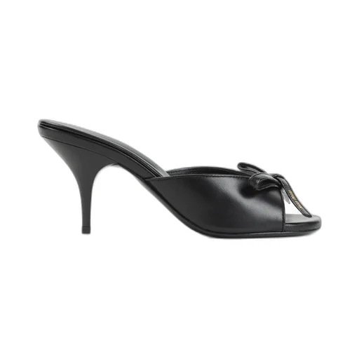 70Mm Leather Heeled Sandals