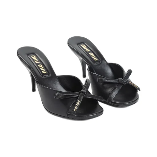 70Mm Leather Heeled Sandals
