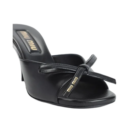 70Mm Leather Heeled Sandals