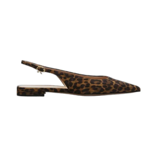 Leopard-Print Pointed Sandals