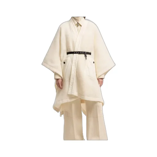 Mohair, Alpaca & Wool Blend Belted Cape