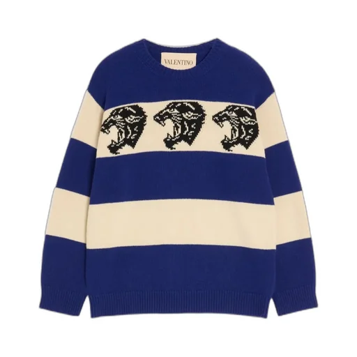 Valentino Panther Patterned Knit Jumper