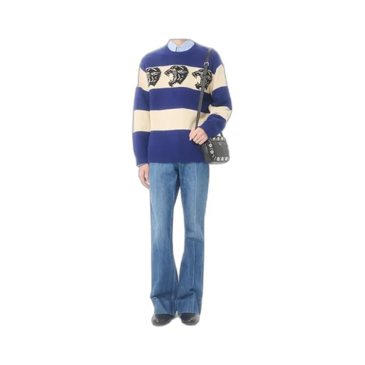 Valentino Panther Patterned Knit Jumper