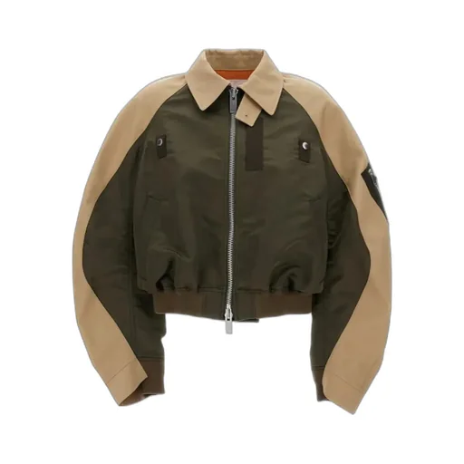 Sacai Chino Panelled Bomber Jacket