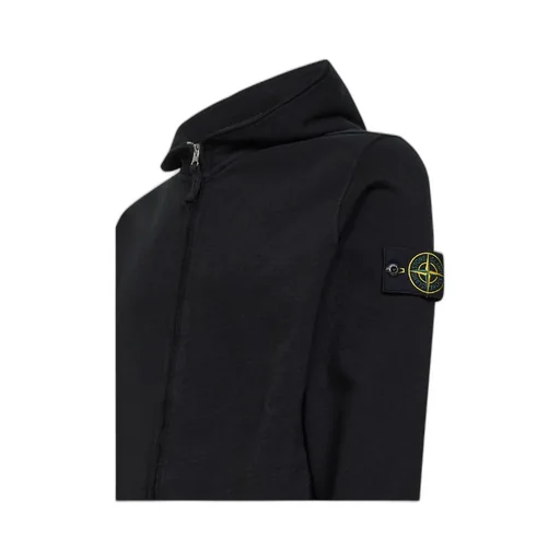 Stone Island Logo Patch Zip-Up Hoodie