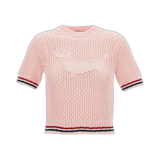 Thom Browne Hector Pointelle Knitted T-Shirt