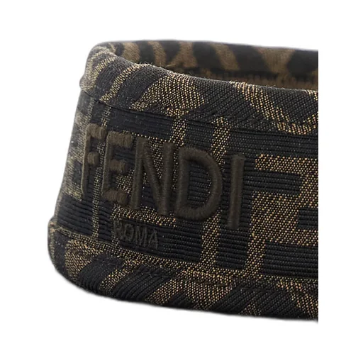 Fendi Kids Ff Jacquard Logo Embroidered Visor