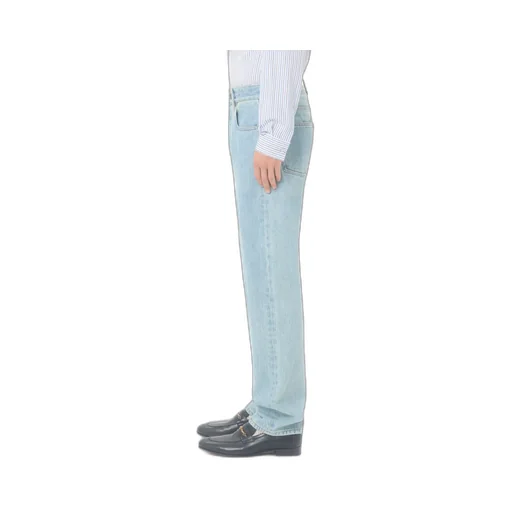 Valentino	Logo Patch Straight Leg Jeans
