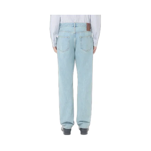 Valentino	Logo Patch Straight Leg Jeans