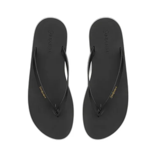 Saint Laurent Logo Lettering Thong Sandals