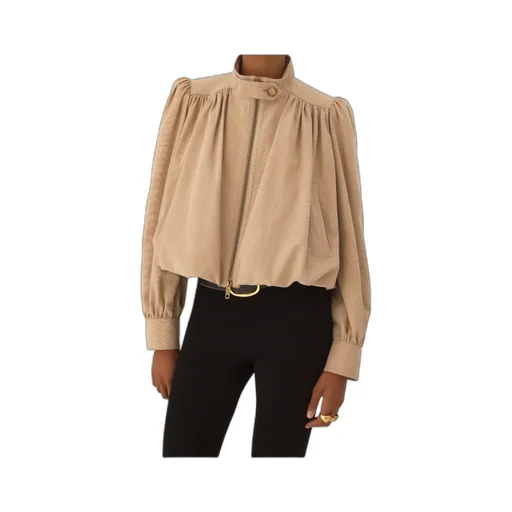 Gathered-Detail Jacket