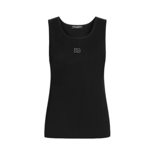 Dolce & Gabbana Dg Embroidered Ribbed Tank Top