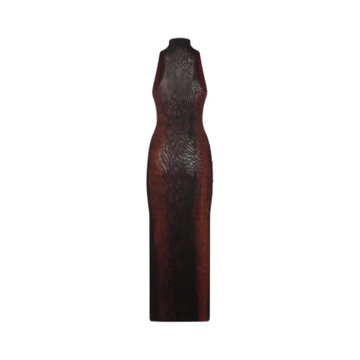 High-Neck Sleeveless Dress