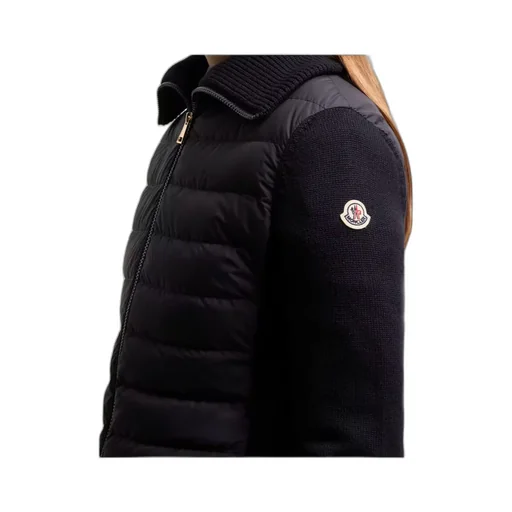 Moncler Quilted Panel Zip Cardigan