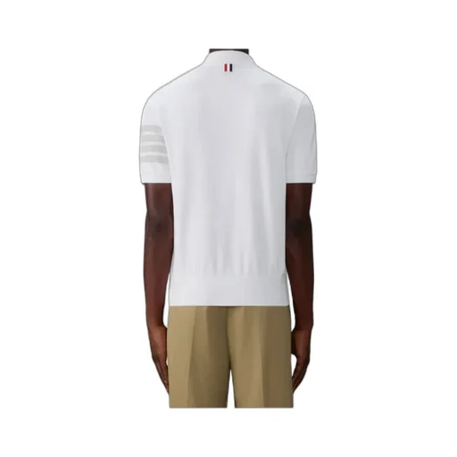 Thom Browne Ottoman 4-Bar Logo Patch Polo Shirt