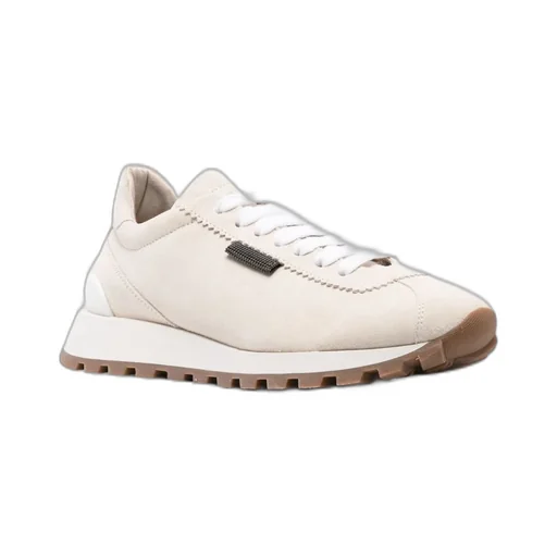 Brunello Cucinelli Round-Toe Lace-Up Trainers