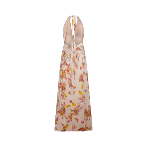Blumarine Pattern-Printed Open-Back Dress