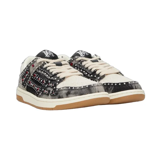 Amiri Skel Top Low Embellished Sneakers