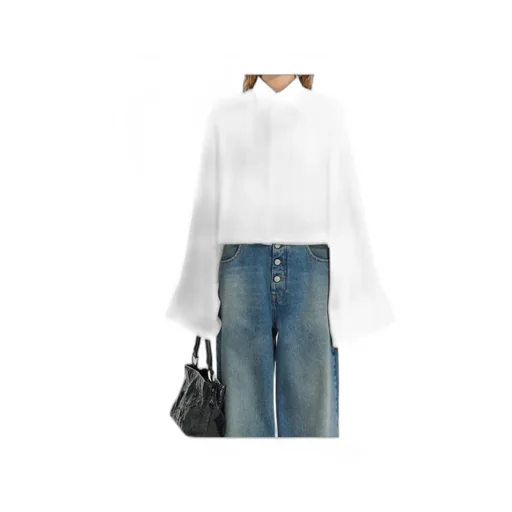 Mm6 Maison Margiela Jacquard Convertible Shirt
