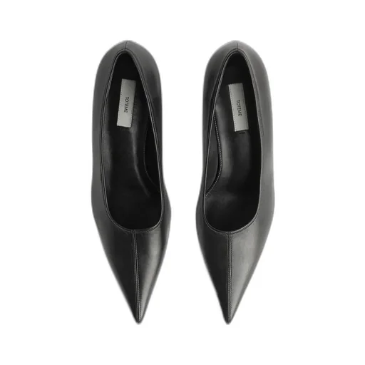 55Mm Pointed-Toe Leather Pumps